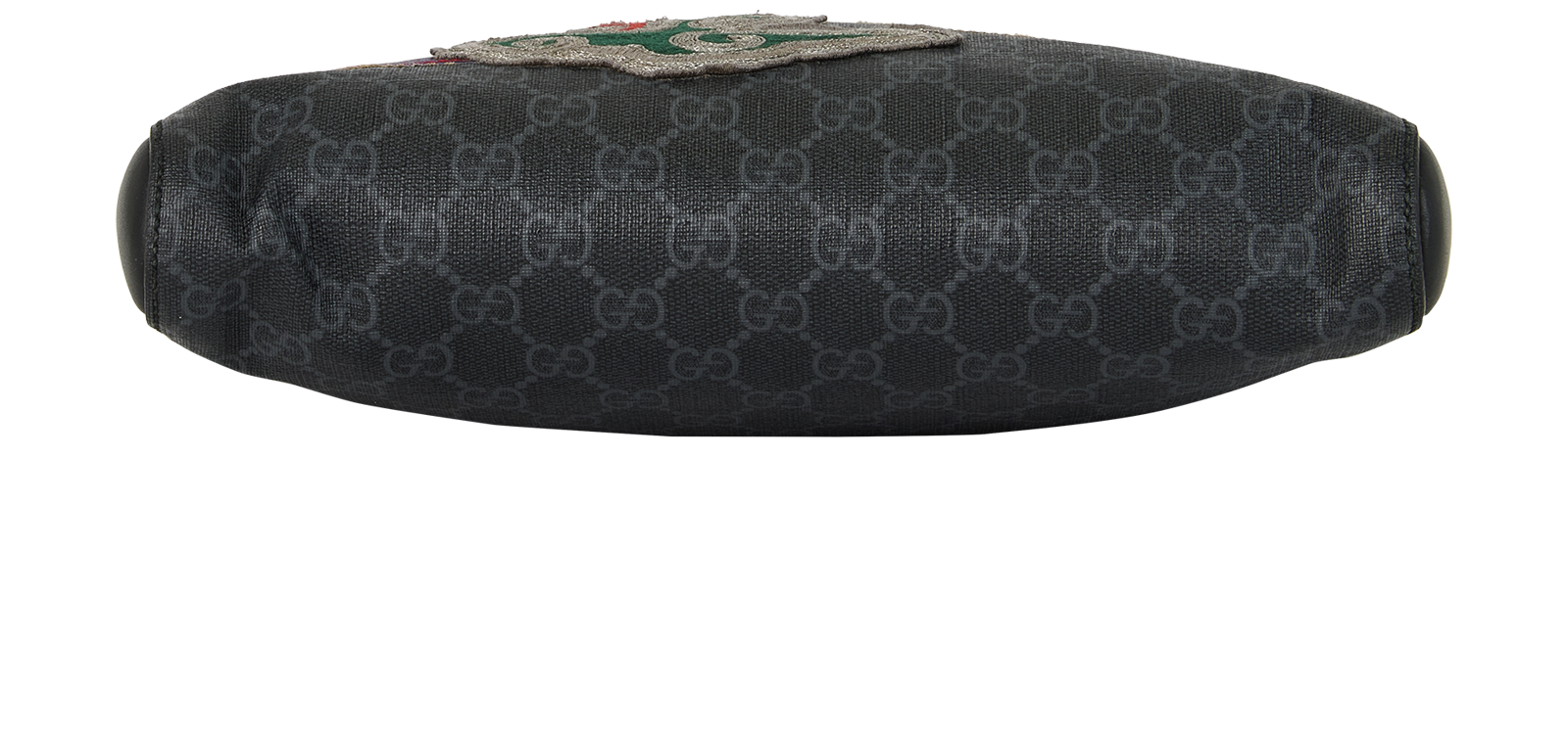 Badges Crossbody, &pound;395, Handbags, Black, Coated Canvas, Top view